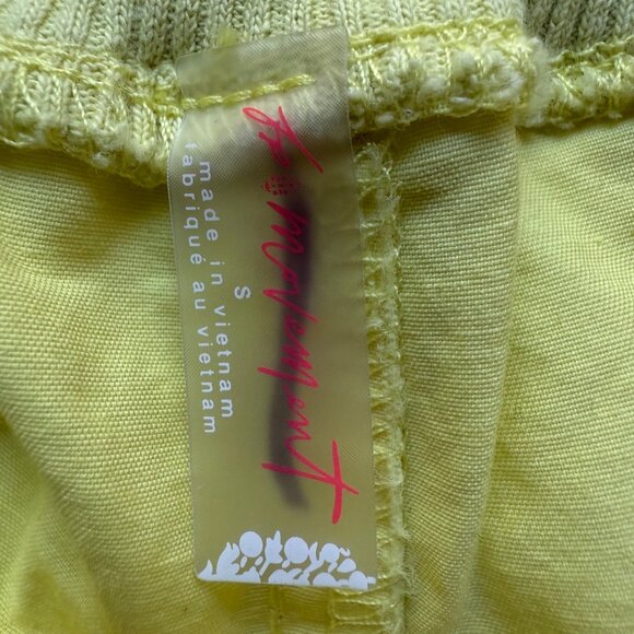 Free People FP Movement Size S Yellow Cotton Blend Mesmerize Me Cargo Pants - Picture 12 of 16
